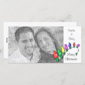 メリークリスマスライトカスタマイズ可能なフォトカード シーズンカード (正面/裏面)