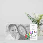 メリークリスマスライトカスタマイズ可能なフォトカード シーズンカード (スタンド正面)