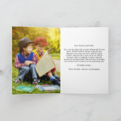 メリークリスマスライトサークル写真かわいいフェスティバル シーズンカード (内部)