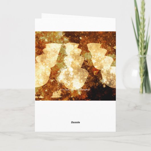 メリークリスマスライトスターリーナイトブラウン金ゴールド シーズンカード (裏面)