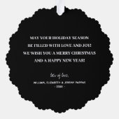 メリークリスマスライトストランド写真 オーナメントカード (裏面)