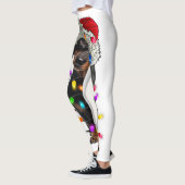 メリークリスマスライトパームツリービーチクリスマスパジャマ レギンス (左)