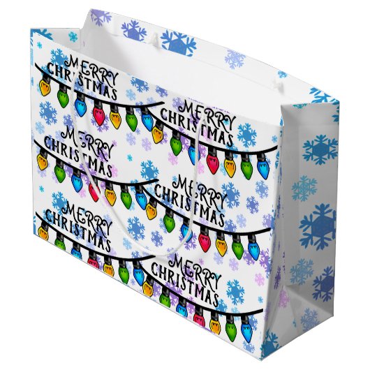 メリークリスマスライトフェスティバルハッピーブライト ラージペーパーバッグ (裏面アングル)