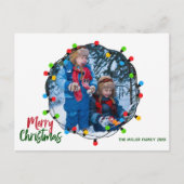 メリークリスマスライトフォトレッドグリーンフェスティバル ポストカード (正面)