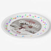 メリークリスマスライトフレーム紙プレート ペーパープレート (アングル)