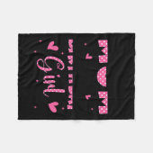 メリークリスマスライトレッドサンタハットクリスマスファミリーM フリースブランケット (正面(横))