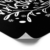 メリークリスマスライトレッドサンタハットクリスマスファミリーM ポスター (角)