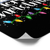 メリークリスマスライトレッドサンタハットクリスマスファミリーM ポスター (角)