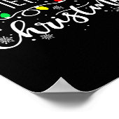 メリークリスマスライトレッドサンタハットクリスマスファミリーM ポスター (角)