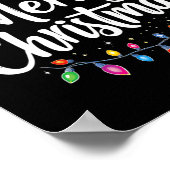 メリークリスマスライトレッドサンタハットクリスマスファミリーM ポスター (角)