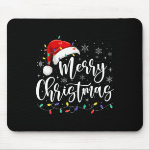 メリークリスマスライトレッドサンタハットクリスマスファミリーM マウスパッド