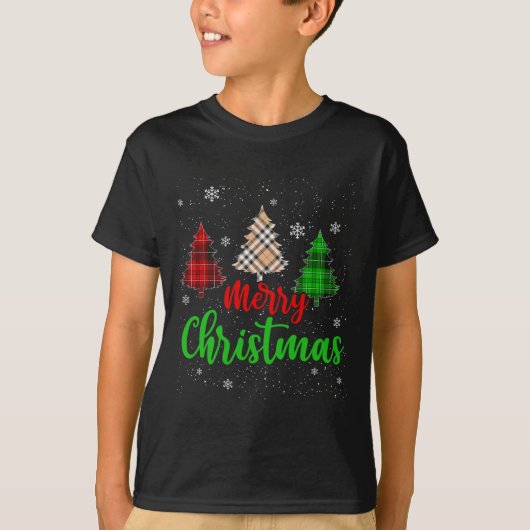 メリークリスマスライトレッドサンタハットクリスマスファミリーM Tシャツ (正面)