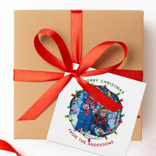 メリークリスマスライト写真赤緑 フェイバータグ