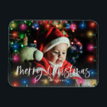 メリークリスマスライト写真 マグネット<br><div class="desc">メリークリスマスライトフォトマグネットで、キッチン、オフィス、または磁気の表面を照らします。</div>