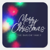 メリークリスマスライト スクエアシール (正面)