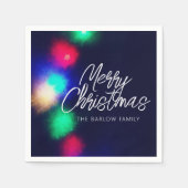 メリークリスマスライト スタンダードカクテルナプキン (正面)
