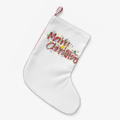 メリークリスマスライト スモールクリスマスストッキング (正面 (吊り時))