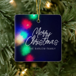 メリークリスマスライト セラミックオーナメント