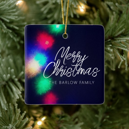 メリークリスマスライト セラミックオーナメント (ツリー)