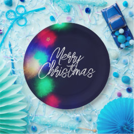 メリークリスマスライト ペーパープレート