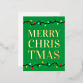 メリークリスマスライト 箔シーズンポストカード (正面/裏面)