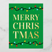 メリークリスマスライト 箔シーズンポストカード (正面)