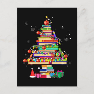 メリークリスマスライブラリツリー シーズンポストカード