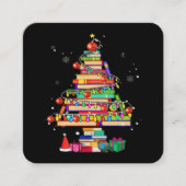 メリークリスマスライブラリツリー スクエア名刺 (正面)