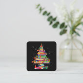 メリークリスマスライブラリツリー スクエア名刺 (スタンド正面)
