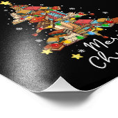 メリークリスマスライブラリー読ツリーブックの恋人の李 フォトプリント (角)