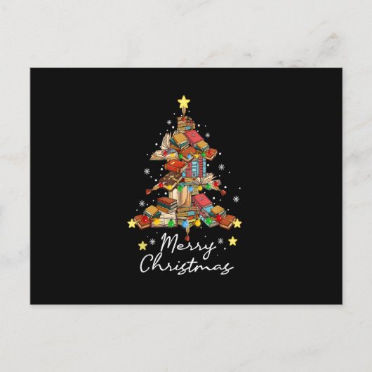 メリークリスマスライブラリー読ツリーブックの恋人の李 ポストカード (正面)