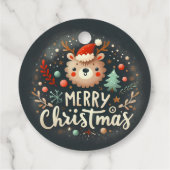 メリークリスマスラインデアメッセージカード フェイバータグ (裏面)