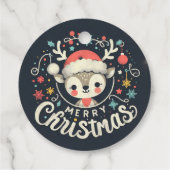メリークリスマスラインデアメッセージカード フェイバータグ (裏面)