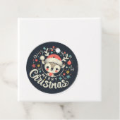 メリークリスマスラインデアメッセージカード フェイバータグ (インサイチュ)