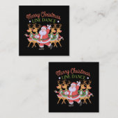 メリークリスマスライン祝ズシーズン スクエア名刺 (正面/裏面)