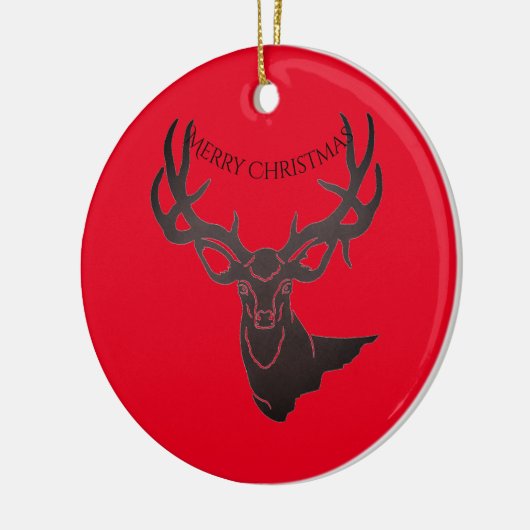 メリークリスマスラウンドオーナメント – ディアセラミックorname セラミックオーナメント (左)