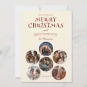 メリークリスマスラウンドカスタムの写真 シーズンカード (正面)