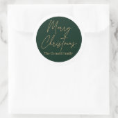 メリークリスマスラウンドクラシックステッカー ラウンドシール (バッグ)