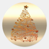 メリークリスマスラウンドクラシックステッカー ラウンドシール (正面)