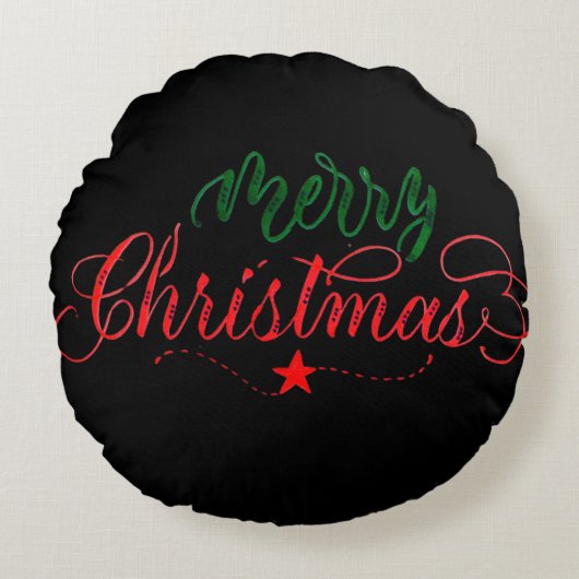 メリークリスマスラウンド枕 ラウンドクッション (正面)
