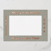 メリークリスマスラエレガントザーフェイクフォトフレーム 箔シーズンカード (正面)