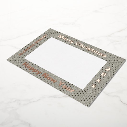 メリークリスマスラエレガントザーフェイクフォトフレーム 箔シーズンカード (回転した状態)