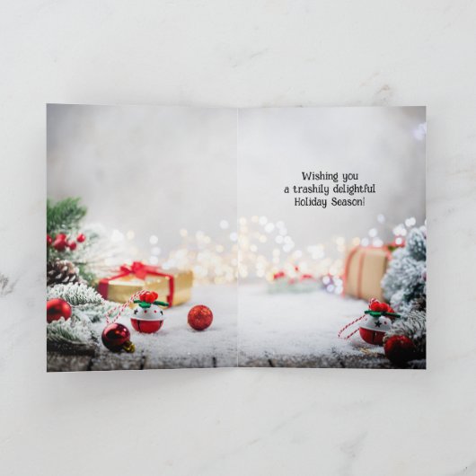 メリークリスマスラクソン名前をカスタムするユーモア カード (内部)