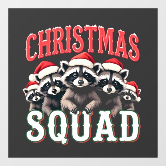 メリークリスマスラクーンサンタハット愛好家 ウィンドウサイン (シート)