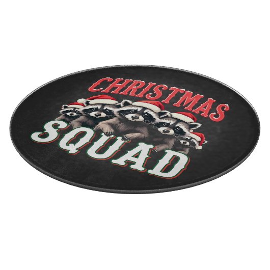 メリークリスマスラクーンサンタハット愛好家 カッティングボード (角)