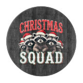 メリークリスマスラクーンサンタハット愛好家 カッティングボード (正面)