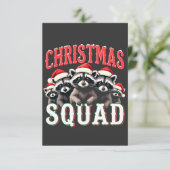 メリークリスマスラクーンサンタハット愛好家 サンキューカード (スタンド正面)