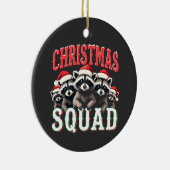 メリークリスマスラクーンサンタハット愛好家 セラミックオーナメント (右)