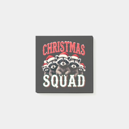 メリークリスマスラクーンサンタハット愛好家 ポストイット (正面)