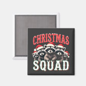 メリークリスマスラクーンサンタハット愛好家 マグネット (正面/裏面)